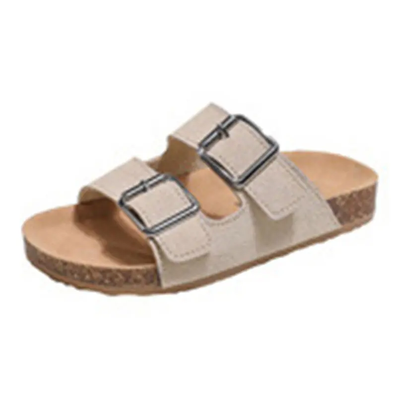 Children’s Beige Cow Suede Birkenstock Sandals