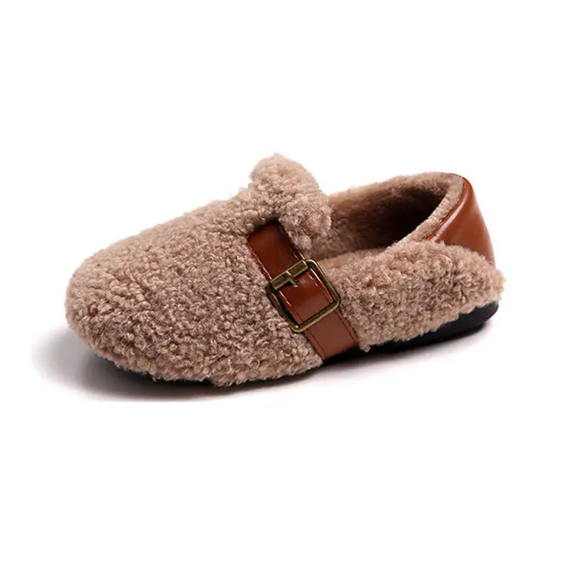 Children’s Brown Lambswool Birkenstocks