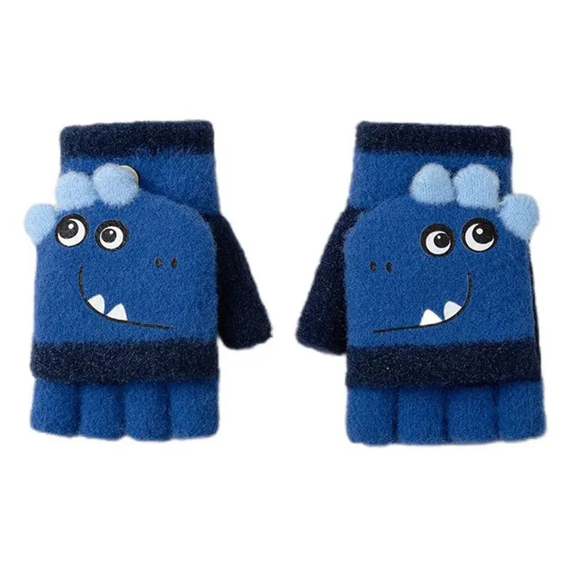 Children’s Dinosaur Half Finger Flap Gloves