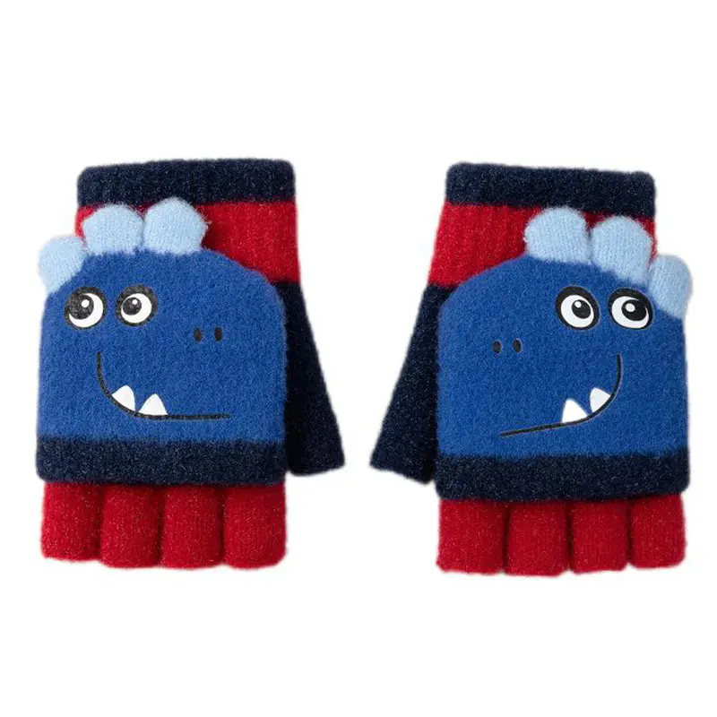 Children’s Dinosaur Half Finger Flap Gloves