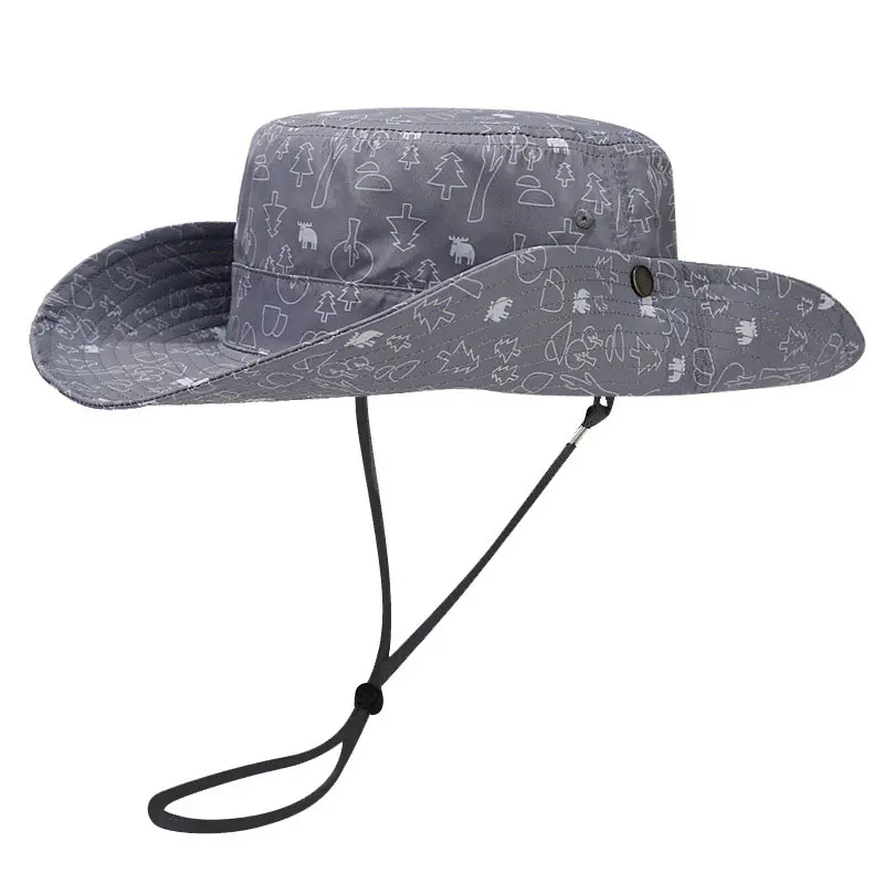 Children’s Grey Graffiti Outdoor Quick Dry Fisherman’s Hat