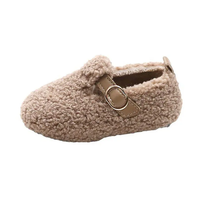 Children’s Khaki Lambswool Birkenstocks
