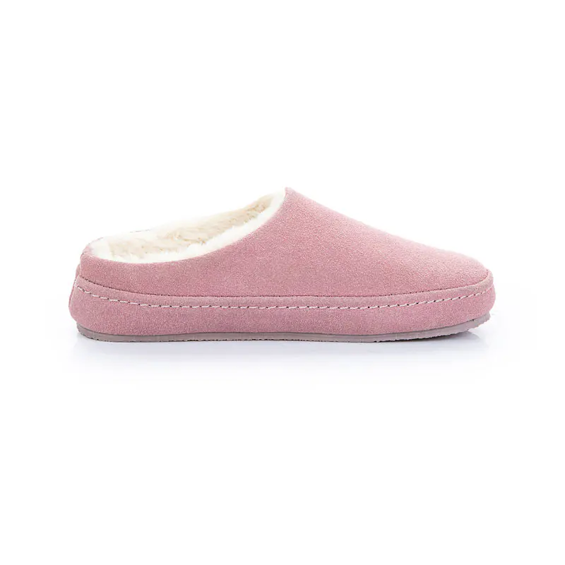 Children’s Pink Cow Suede Plush Slippers