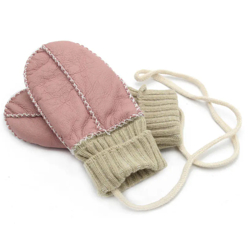 Children’s Pink Merino Sheepskin Mittens