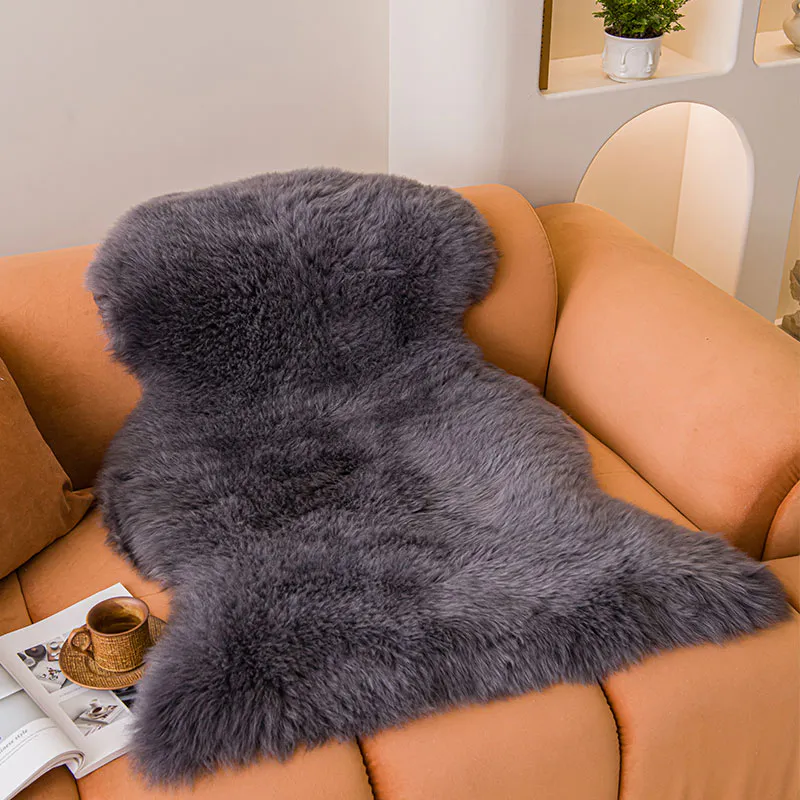 Living Room Bedroom Chair Wool Pillowcase Grey