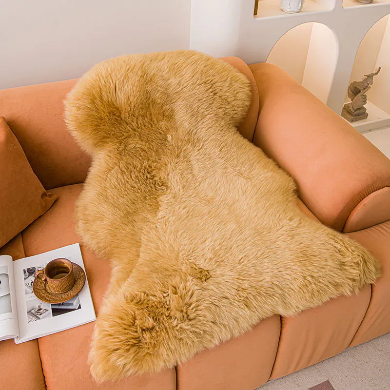 Living Room Bedroom Chair Wool Pillowcase Yellow