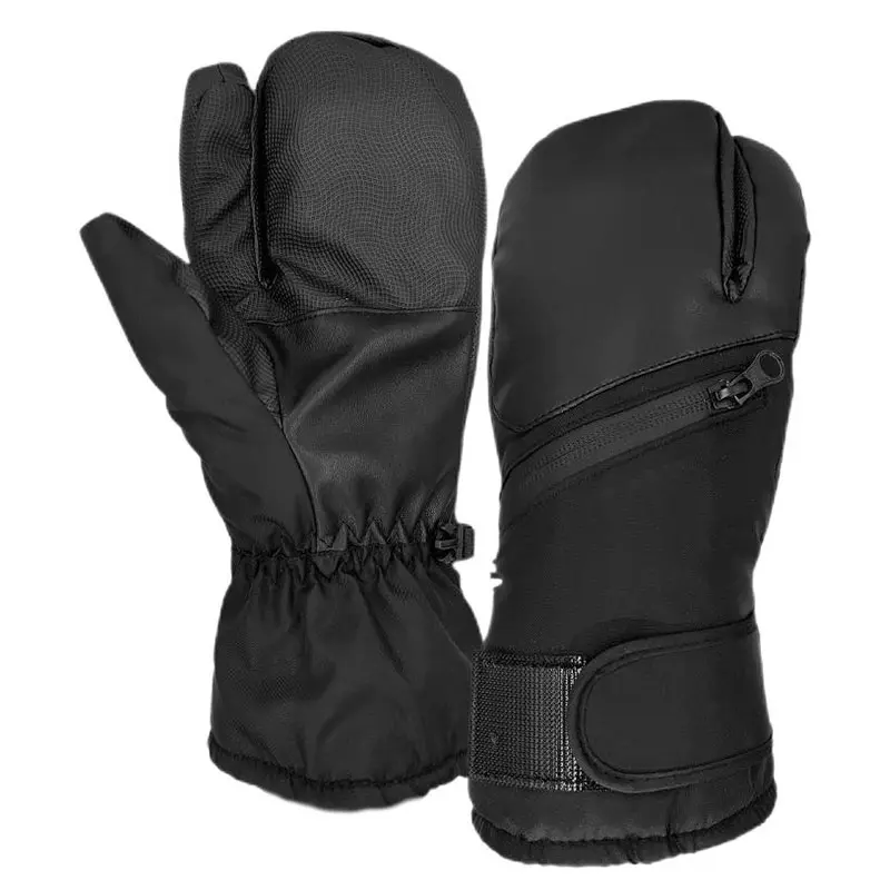Men’s Black Non-slip Warm Touch Screen Ski Gloves