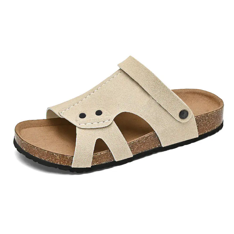 Men’s Beige Adjustable Cork Birkenstock Sandals