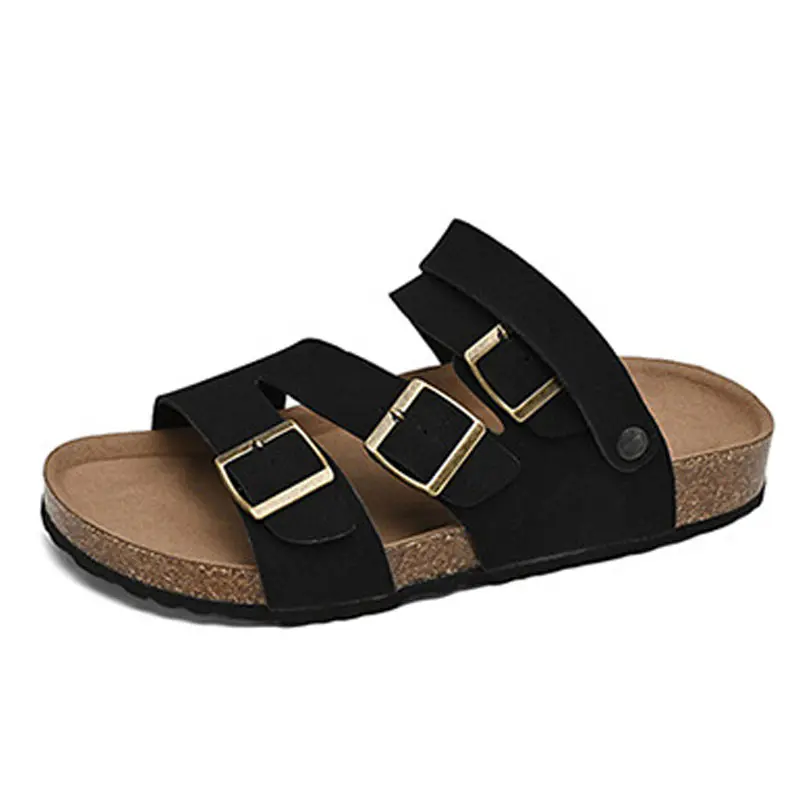 Men’s Black Adjustable Cork Birkenstock Sandals