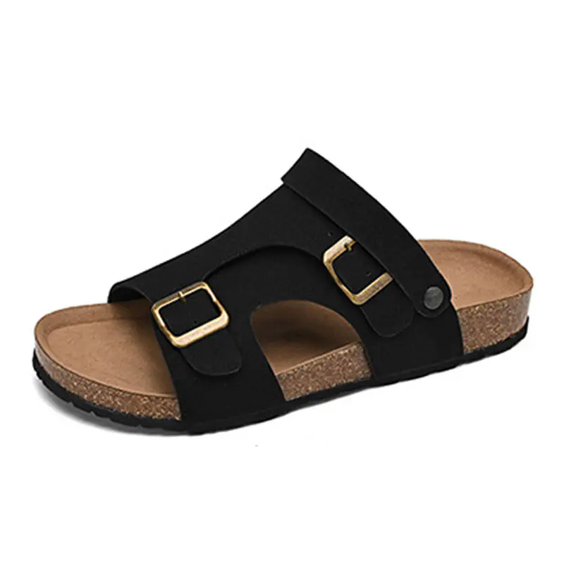 Men’s Black Adjustable Cork Birkenstock Sandals