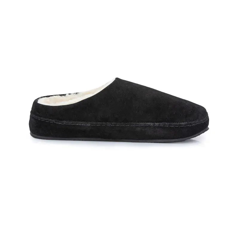 Men’s Black Plush Slippers