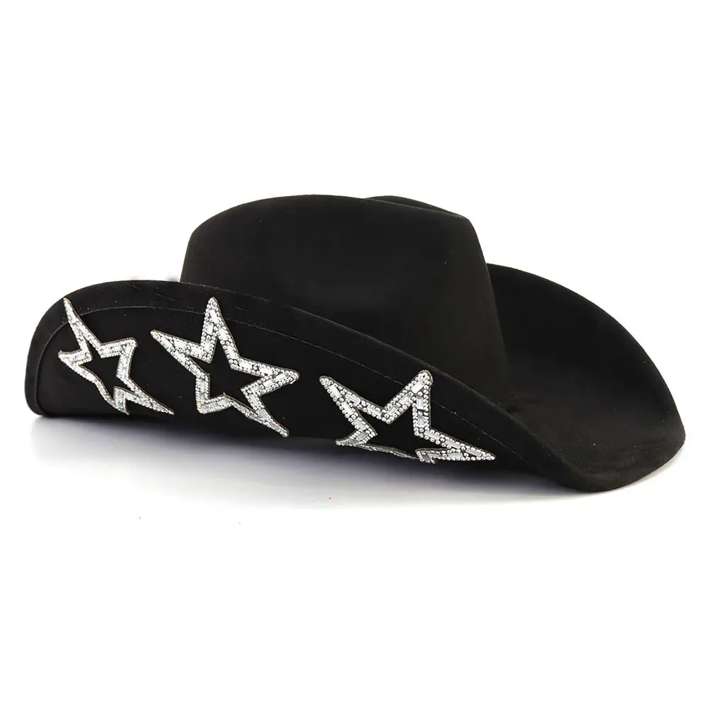 Men’s Black Woollen Cowboy Hat