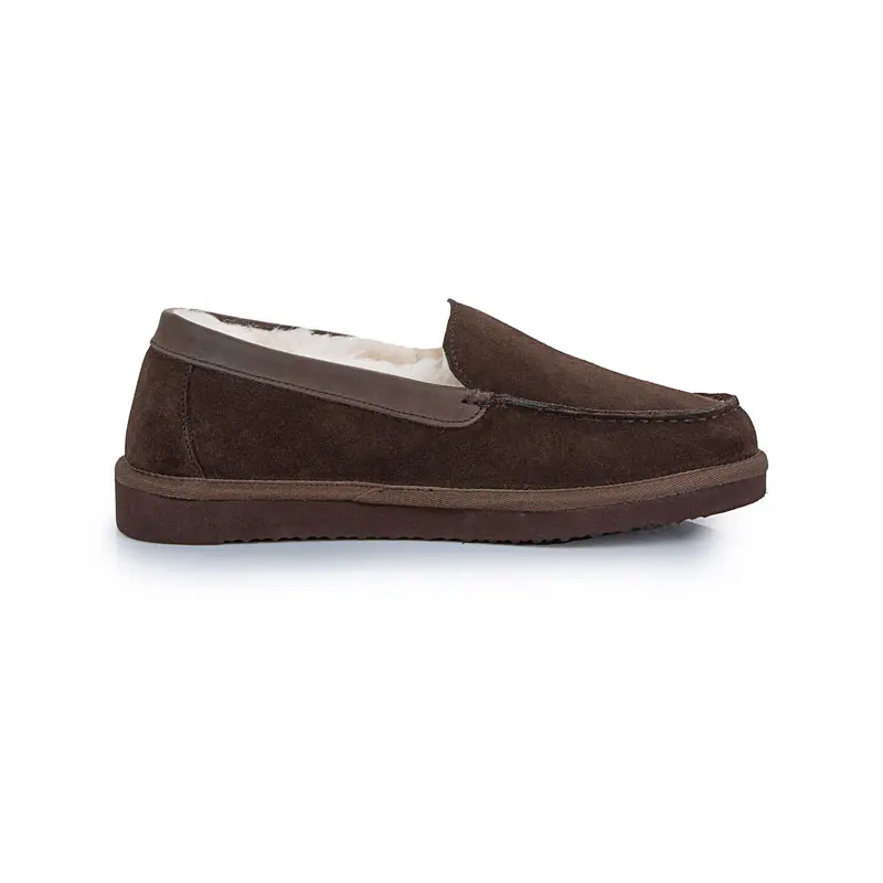 Men’s Brown Cow Suede Wool Loafers