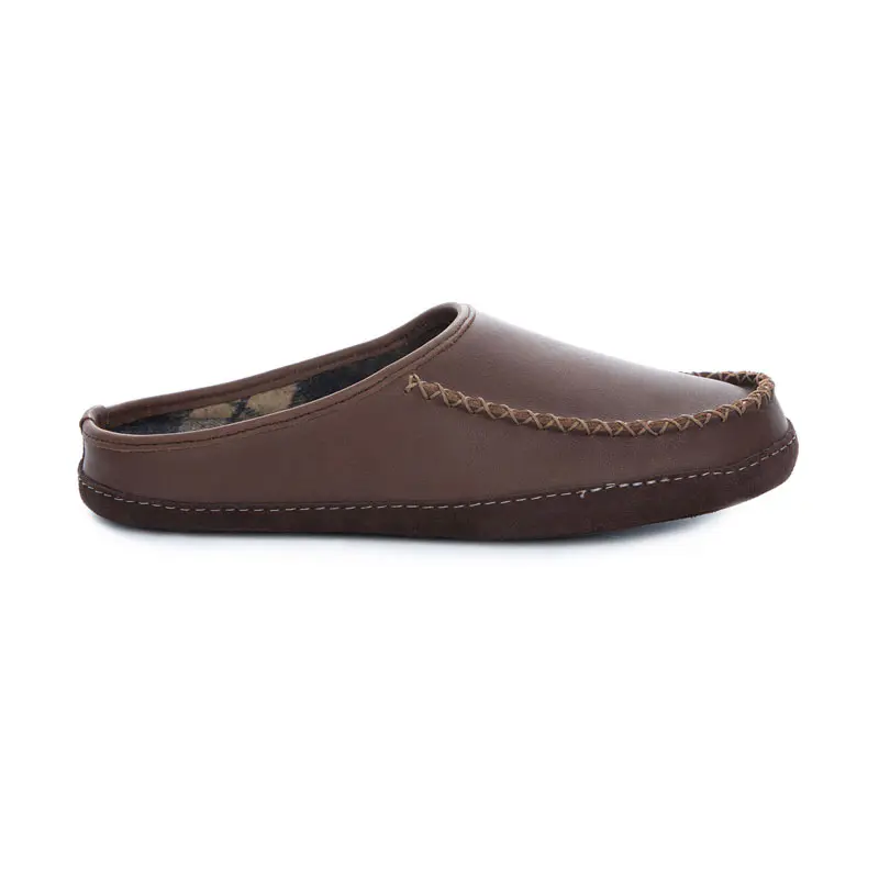 Men’s Brown Cowhide+Check Insole Loafers