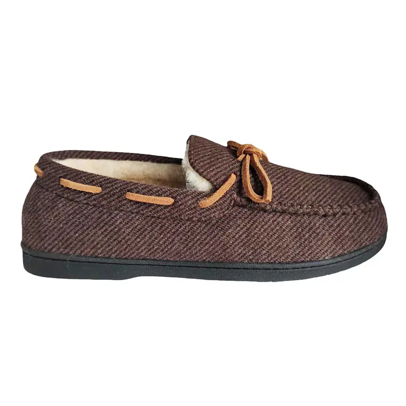 Men’s Brown Felt Wool Loafers
