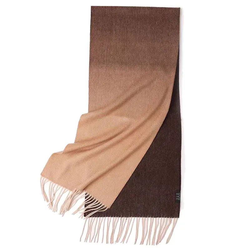 Men’s Camel Gradient Cashmere Scarf