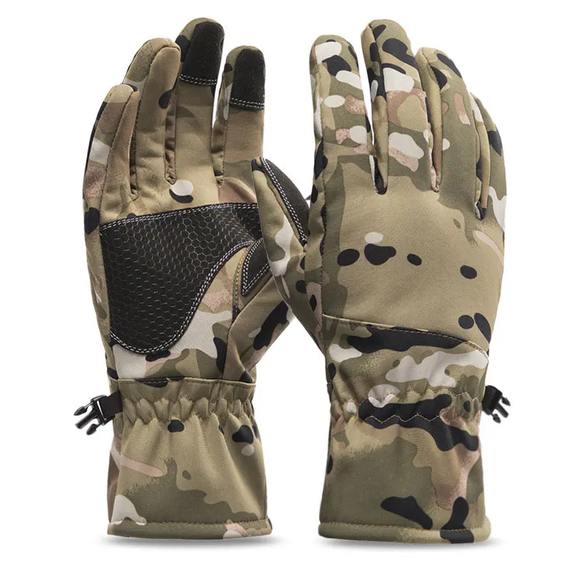 Men’s Camouflage Non-slip Touchscreen Polar Fleece Gloves
