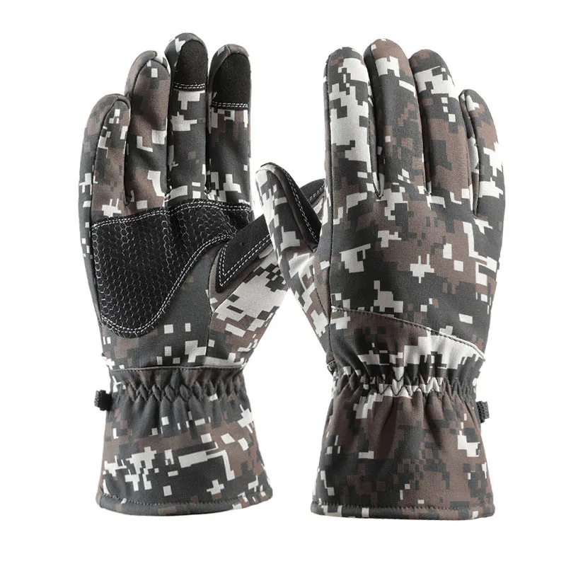 Men’s Camouflage Non-slip Touchscreen Polar Fleece Gloves