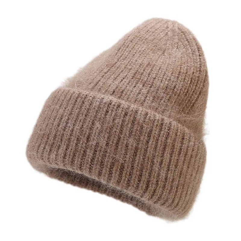 Men’s Coffee Cashmere Rolled Beanies