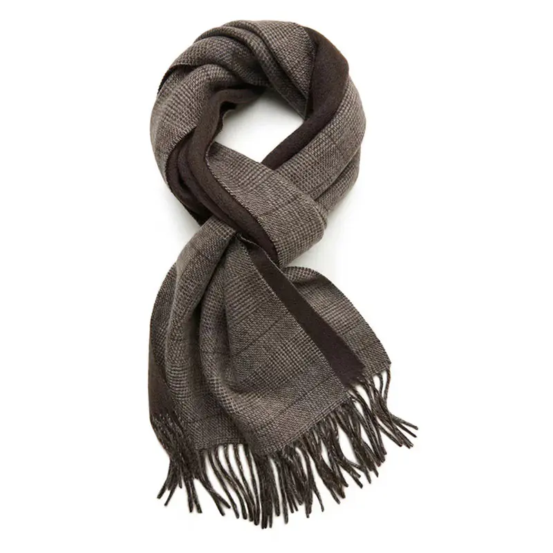 Men’s Coffee Double Sided Cashmere Scarf