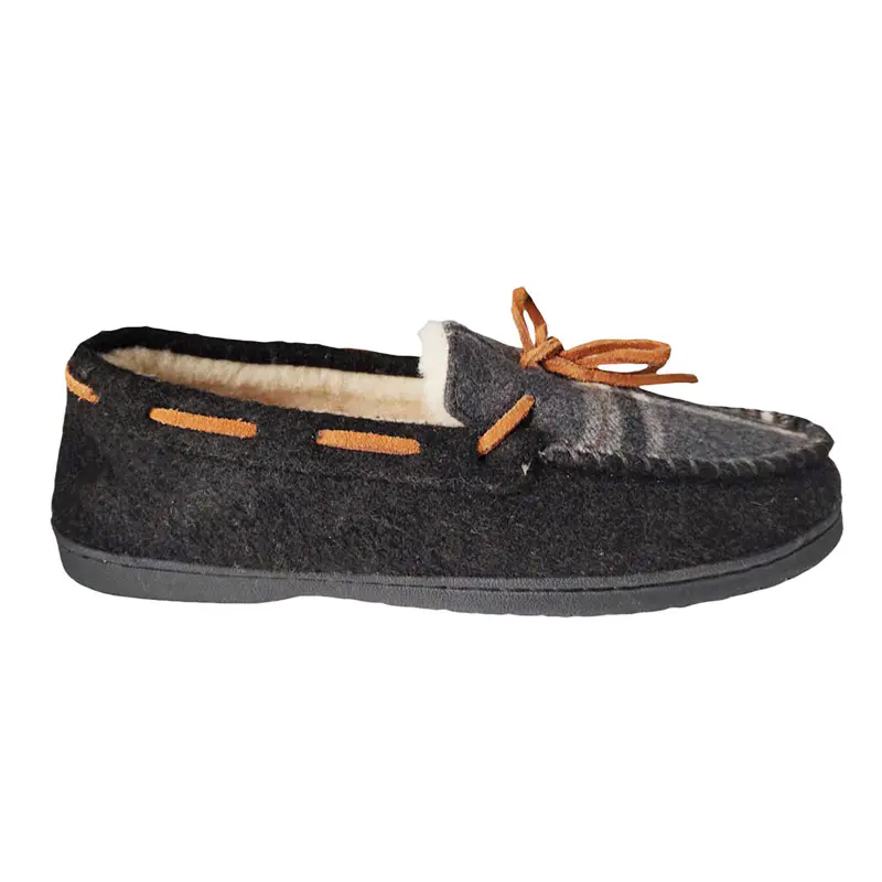 Men’s Dark Gray Felt Wool Loafers
