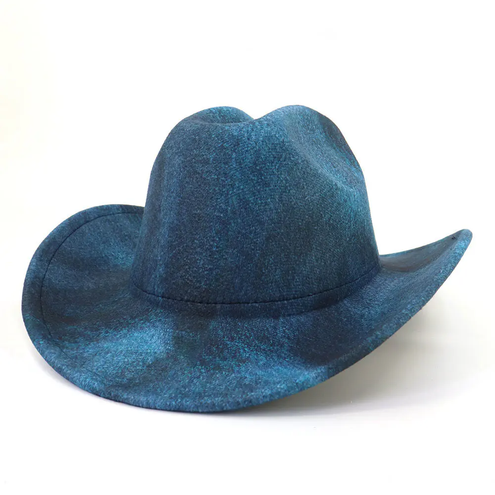 Men’s Denim Blue Woollen Cowboy Hat