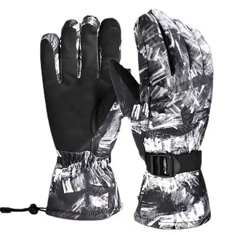 Men’s Graffiti Non-slip Warm Touch Screen Ski Gloves