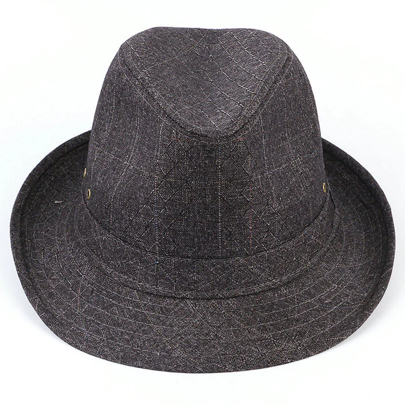 Men’s Gray British Style Suit Fabric Jazz Hat