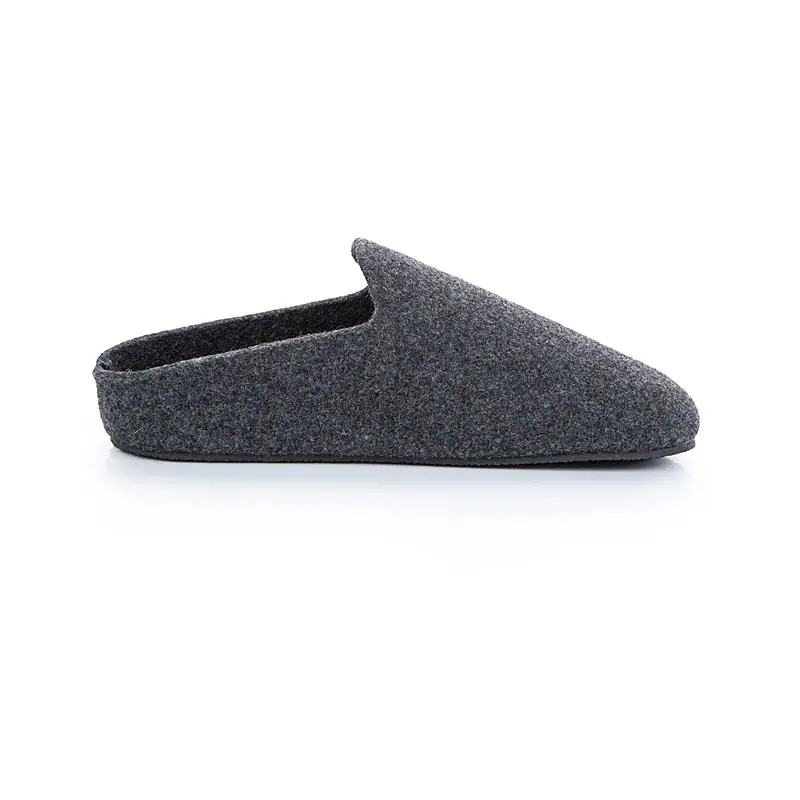 Children’s Grey Wool Felt Slippers
