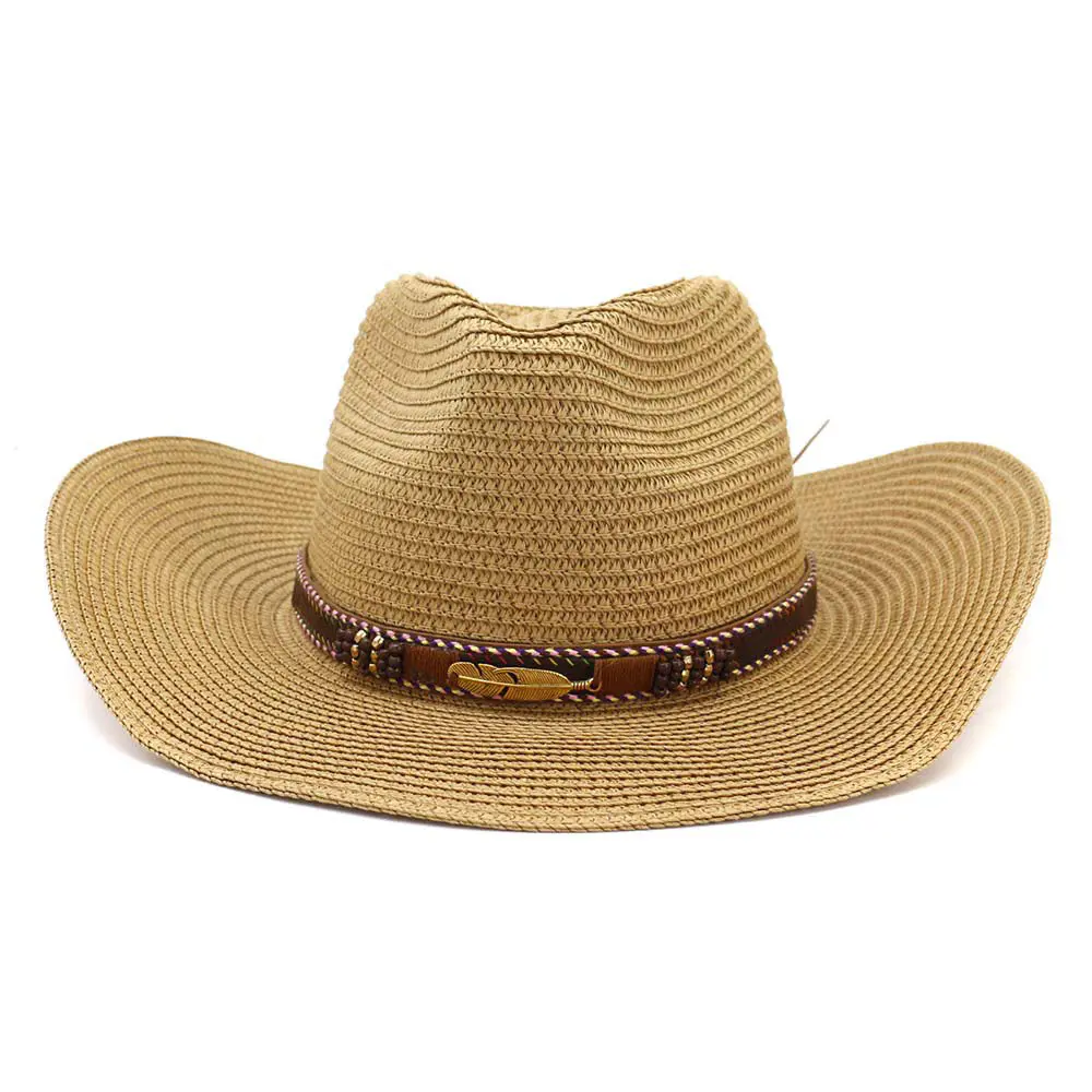 Men’s Khaki Beach Cowboy Straw Hat