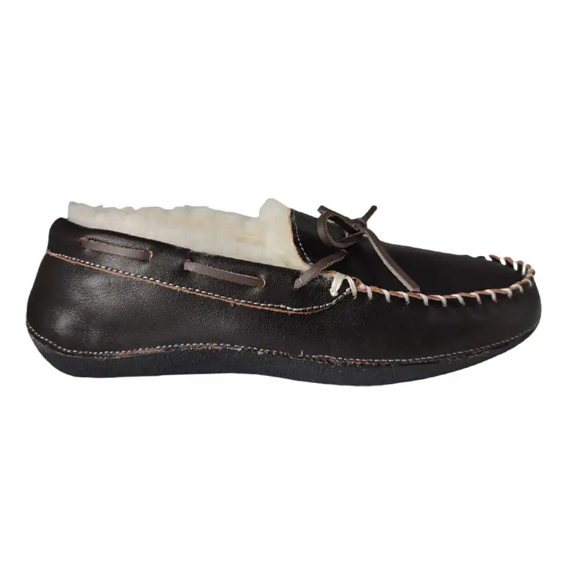 Men’s Tan Cowhide Wool Loafers