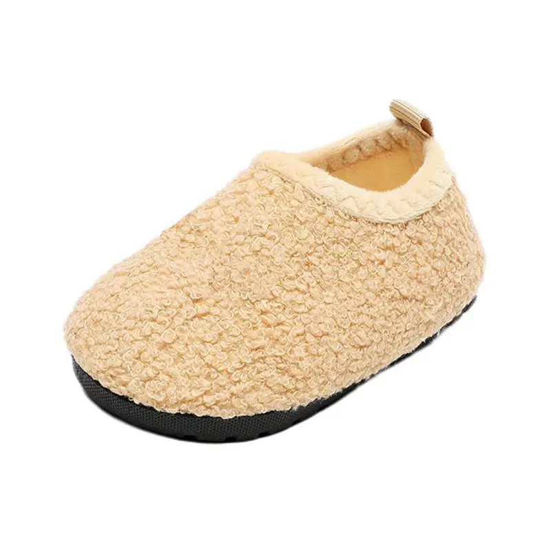Toddler Yellow Lambswool One-Step Shoes