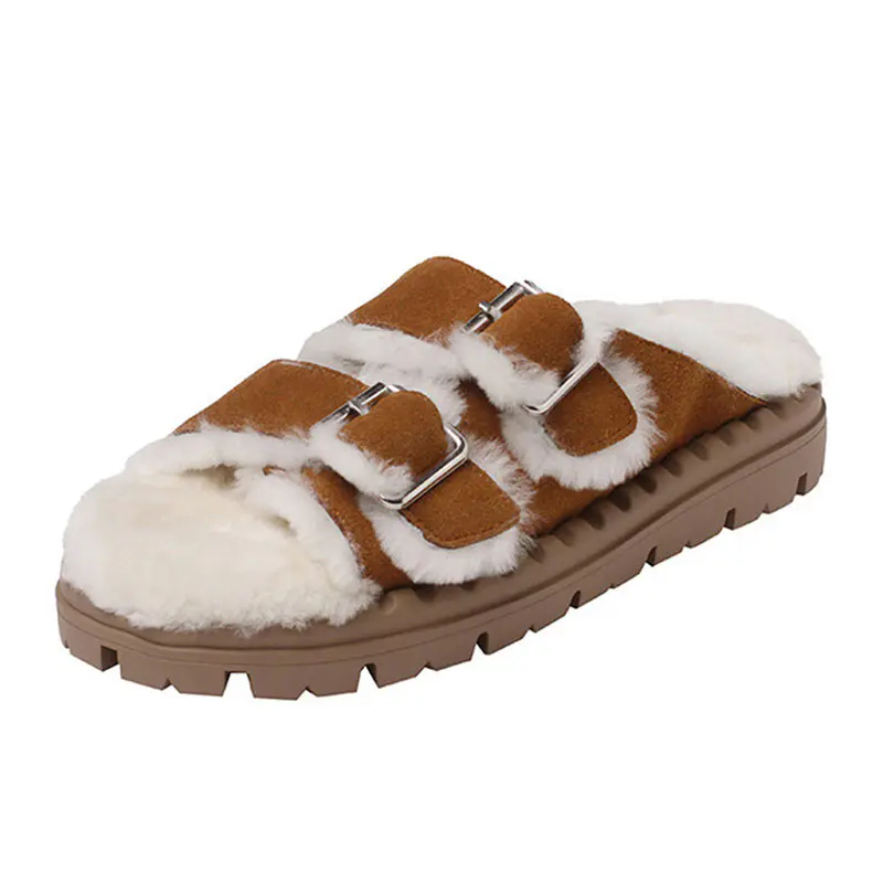 Women’s Maroon Adjustable Wool Slippers