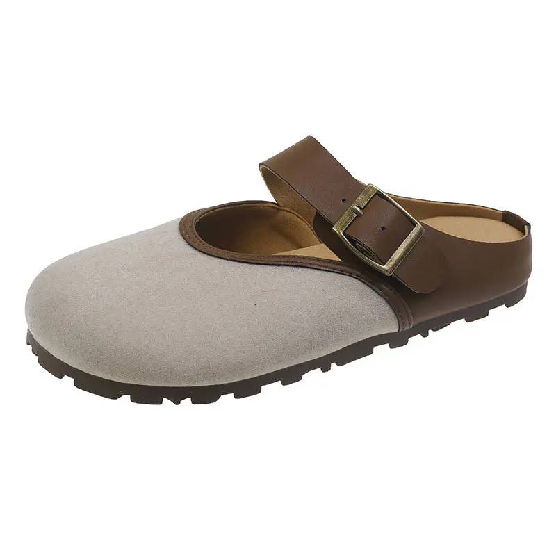 Women’s Beige Cowhide+Brown Strap Cork Birkenstocks