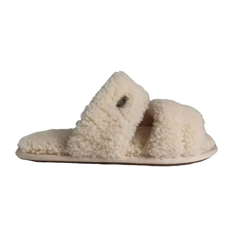 Women’s Beige Lambswool Slippers