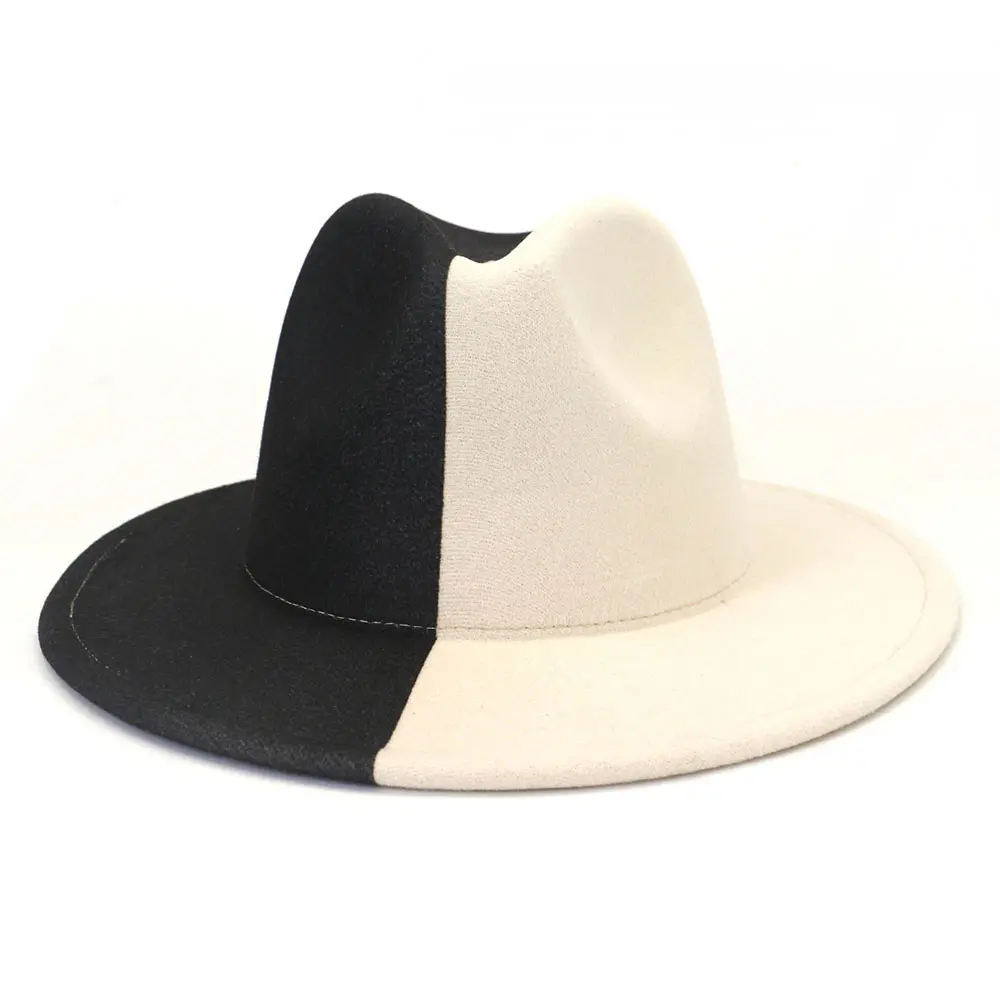 Women’s Black and White Woolen Jazz Hat