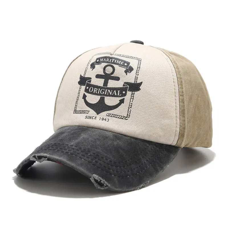 Men’s Pentagram Vintage Washed Cotton Baseball Cap