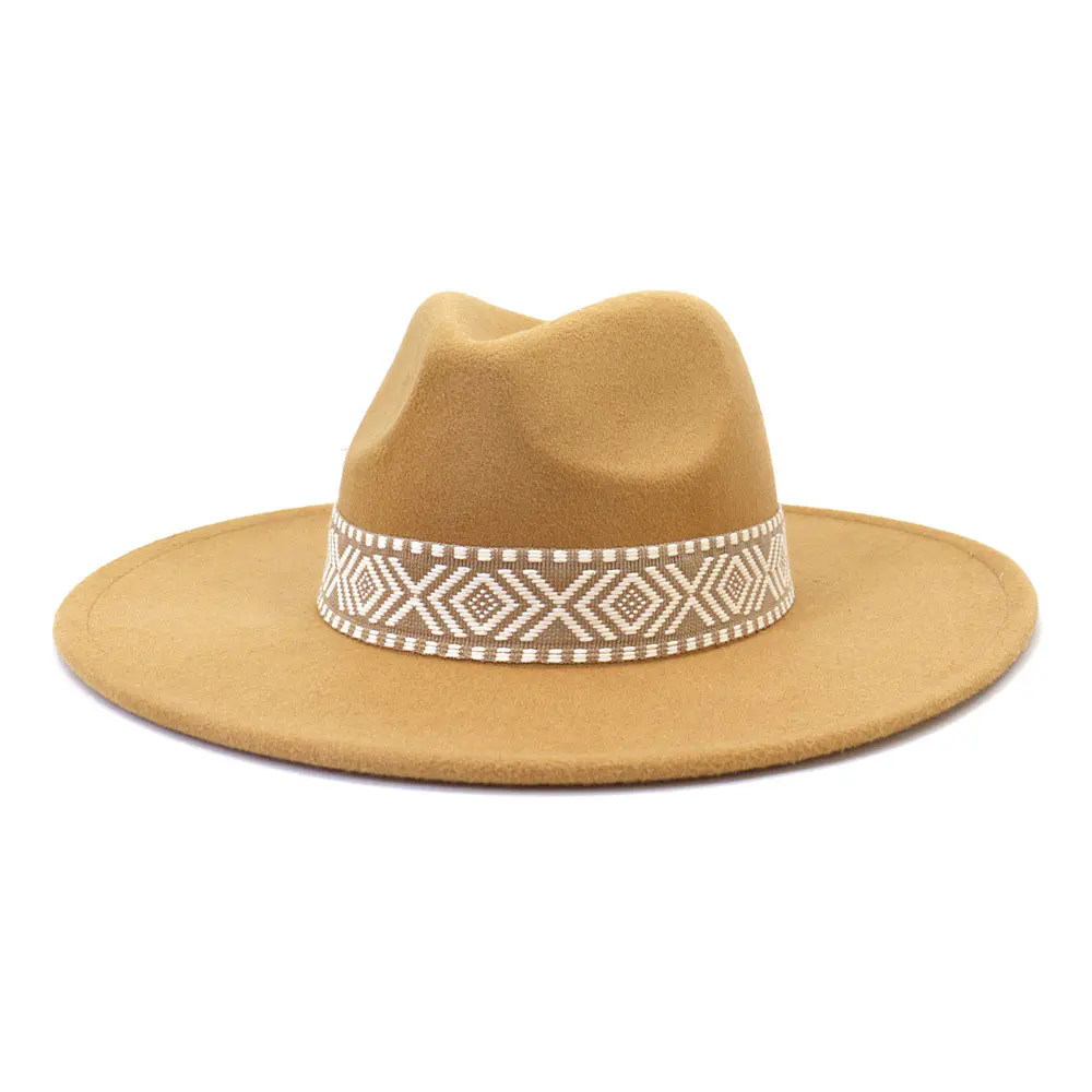 Women’s Camel Woolen Jazz Hat