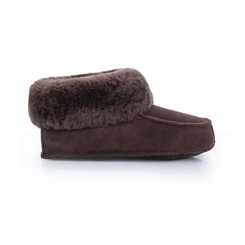 Women’s Chocolate Cow Suede Wool Soft Sole Shoe
