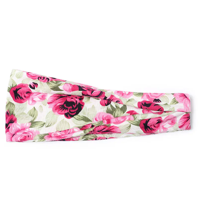 Women’s Flower Print Folding Headband