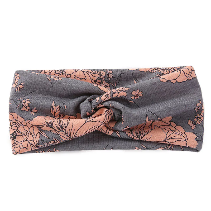 Women’s Flower Print Sport Crossover Headband