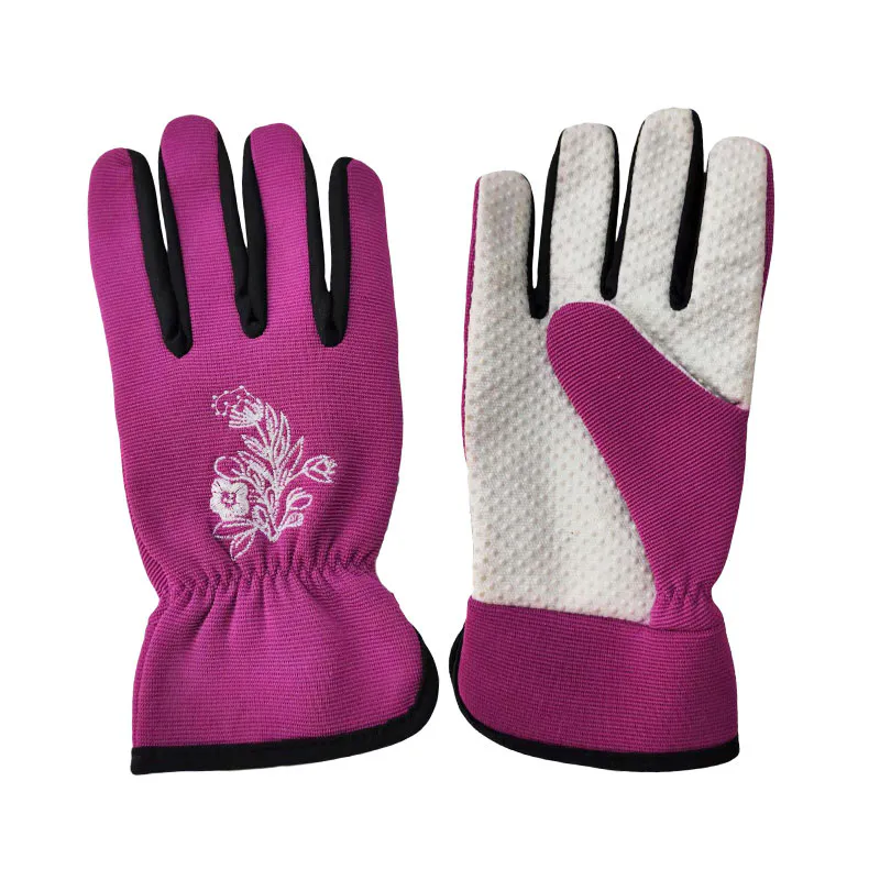 Women’s Fuchsia Printed Non-Slip Dispensing Garden Gloves