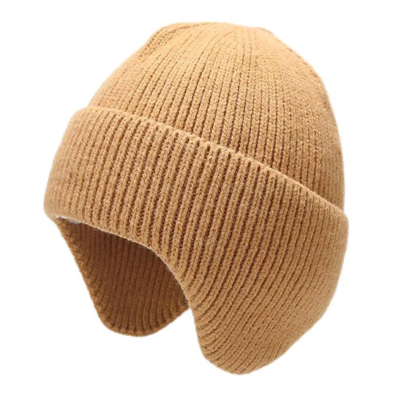 Women’s Ginger Cashmere Ear Protection Rolled Beanies