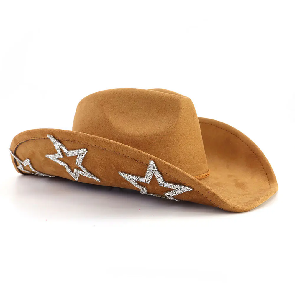 Women’s Khaki Woolen Cowboy Hat