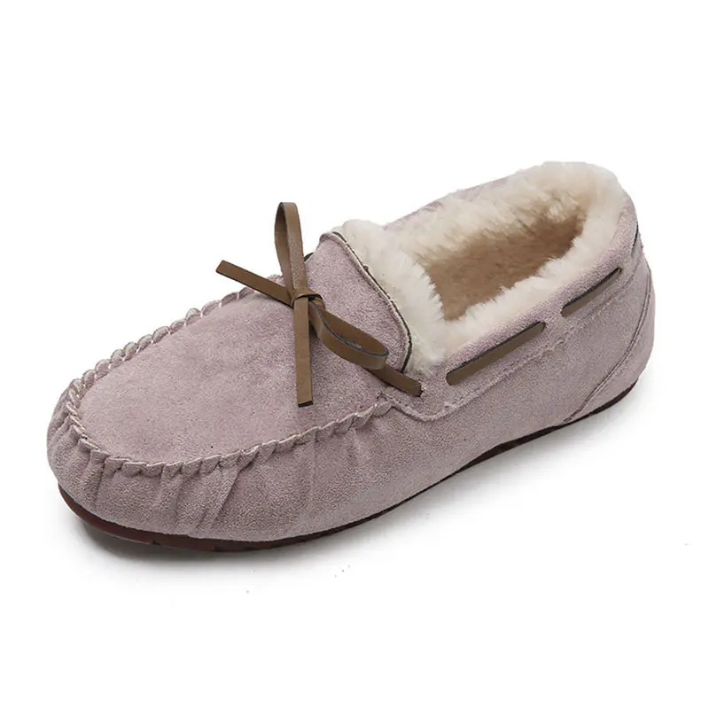 Women’s Lotus Root Pink Cowhide Wool Loafers