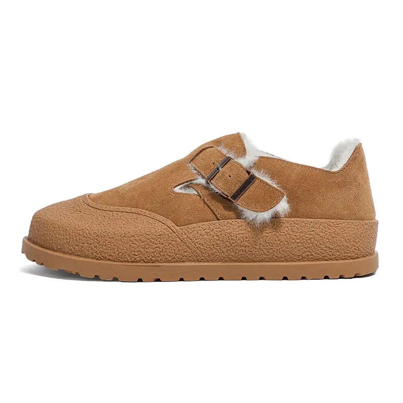 Women’s Maroon Cowhide Wool Covered Heel Birkenstocks