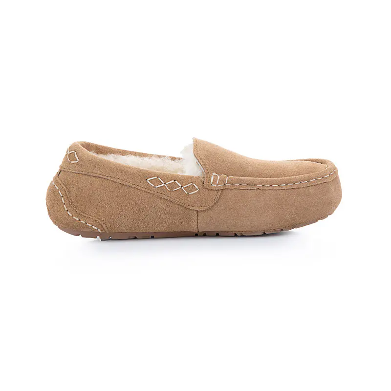 Women’s Maroon Cowhide Wool Loafers