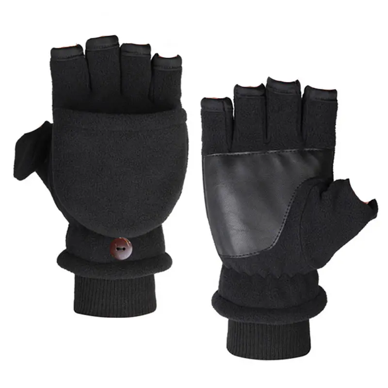 Women’s Non-slip Touchscreen Fingerless Polar Fleece Gloves
