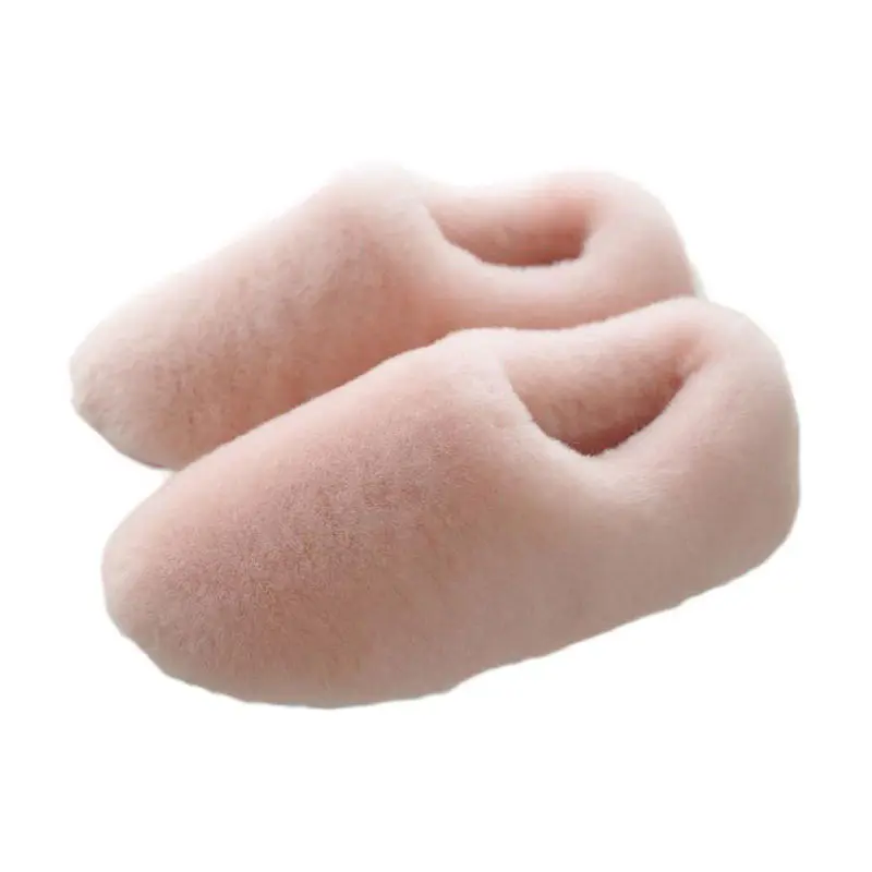 Women’s Pink Wool Covered Toe Covered Heel Slippers