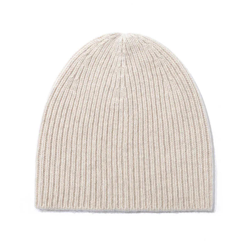 Women’s White Cashmere Beanies